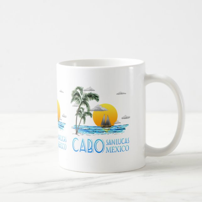 Taza De Café Vela tropical Cabo San Lucas México (Derecha)