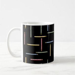 Taza De Café Velas clásicas de cumpleaños - Café negro