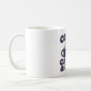 Taza De Café Velas de Café y Caos Humor de Gato Brujo