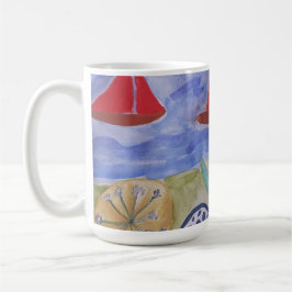 Taza De Café Velas y flores rojas