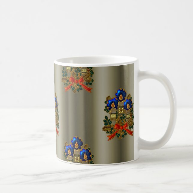 Taza De Café Velas y guirnaldas para navidades (Derecha)