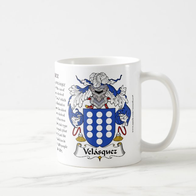 Taza De Café Velasquez, el origen, el significado y el escudo M (Derecha)