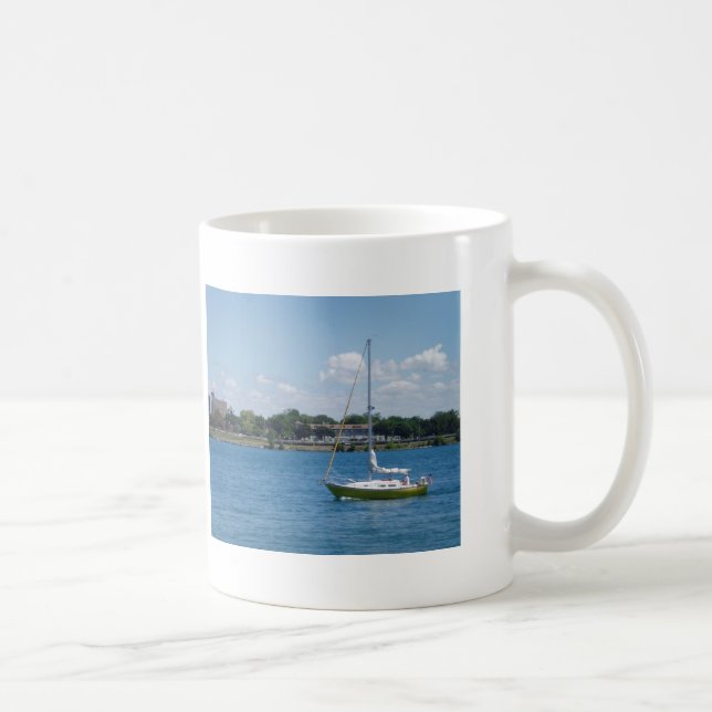 Taza De Café Velero de Huron del puerto (Derecha)