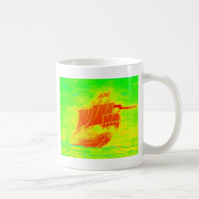 Taza De Café velero fluorescente (Derecha)