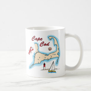Taza De Café Velero Shell de la langosta del ilustracion del