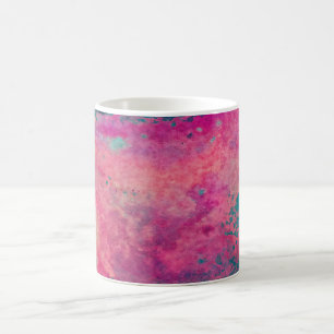 Taza De Café “Vellum Etéreo” – Azul Turquesa Rosa Abstracto