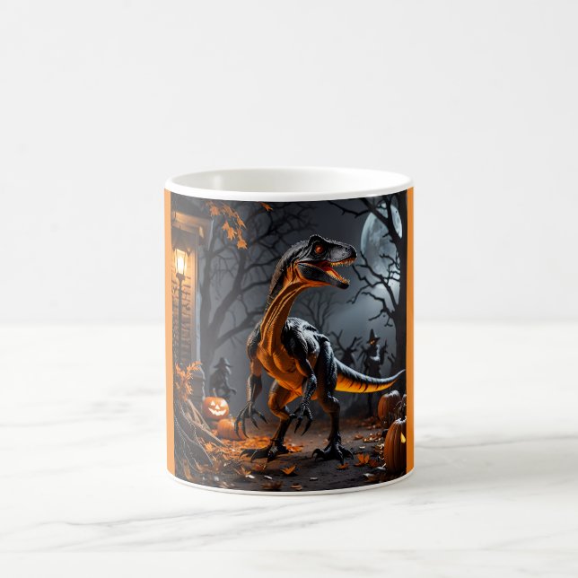 Taza De Café Velociraptor Halloween (Centro)