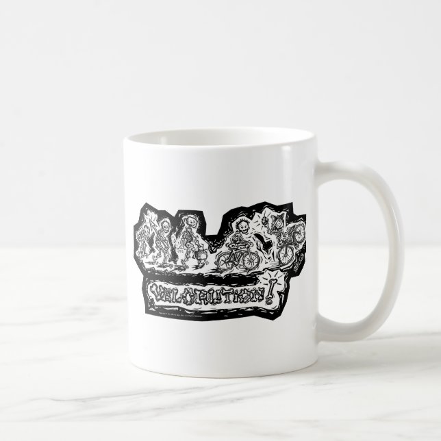 Taza De Café Velorution--Bicicleta Proucts de la evolución (Derecha)
