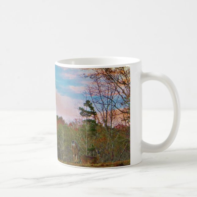 Taza De Café Venado con un cielo azul rosado (Derecha)