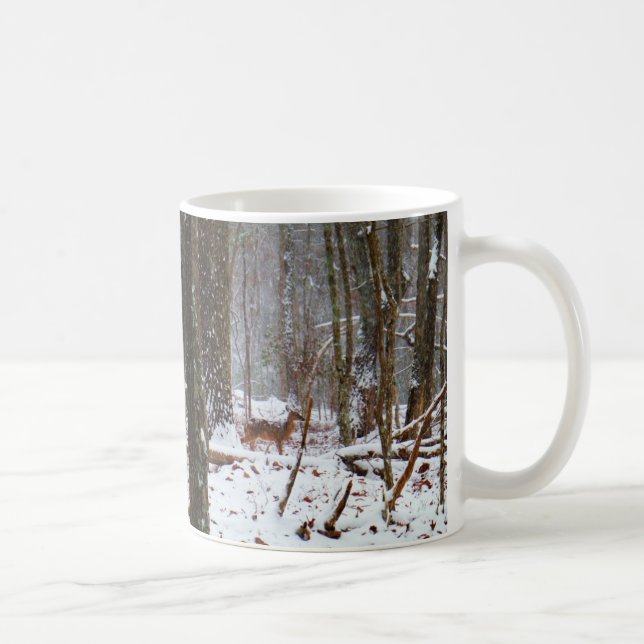 Taza De Café Venado en caída de nieve (Derecha)