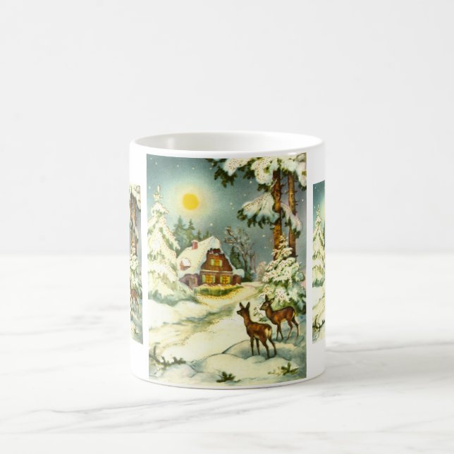 Taza De Café Venado en la nieve (Centro)