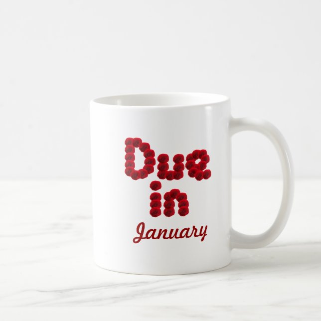 Taza De Café Vencido en enero Mug (Derecha)