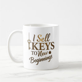Taza De Café Vendo Llaves para Nuevos Comienzos | Agente Inmobi
