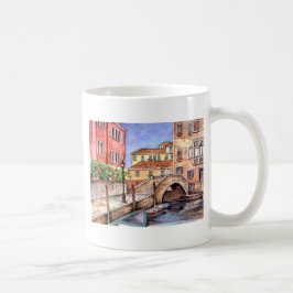 Taza De Café Venecia - acuarela de plumas y lavado