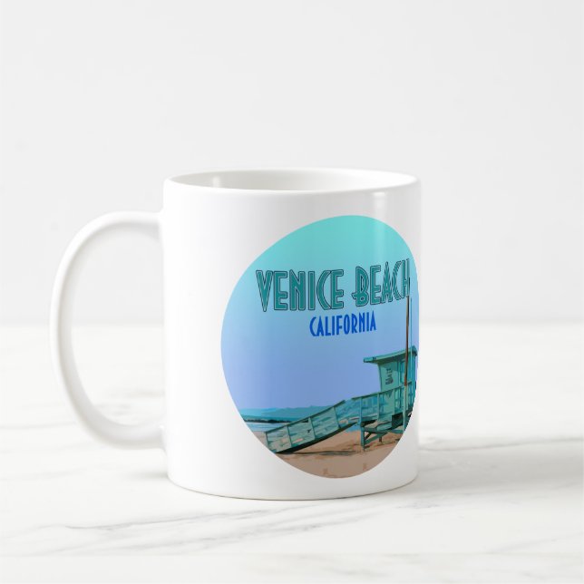 Taza De Café Venecia Beach California Vintage (Izquierda)