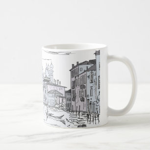Taza De Café Venecia. Ciudad en el agua