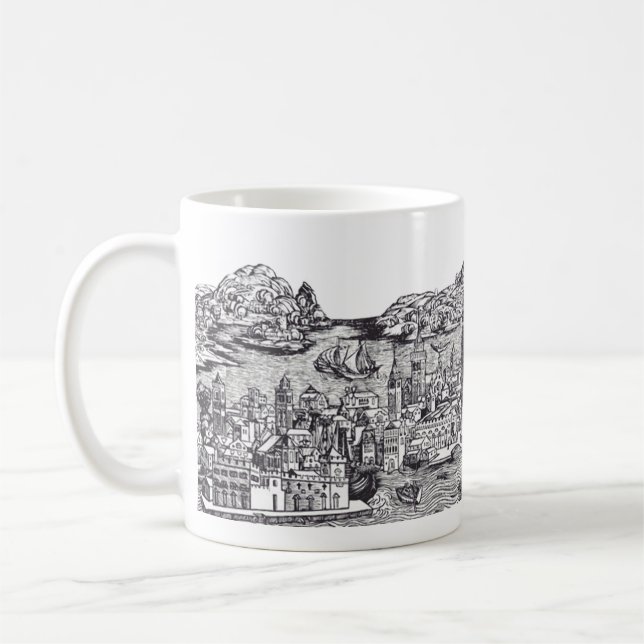 Taza De Café Venecia ciudad medieval en Italia (Izquierda)