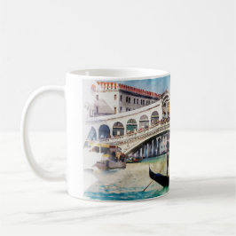 Taza De Café VENECIA Italia Hermosa Tierra Acuarela Viaje arte