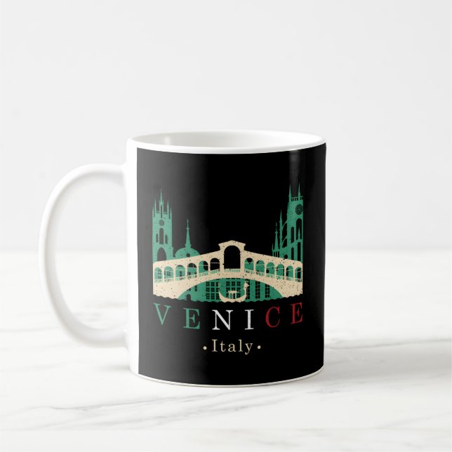 Taza De Café Venecia Italia Icónica Gondola Rialto Puente Ponte (Izquierda)