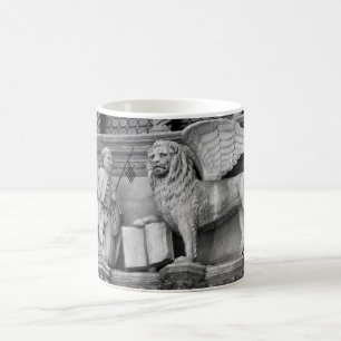 TAZA DE CAFÉ VENECIA SE FUE VOLANDO EL LEÓN B/W