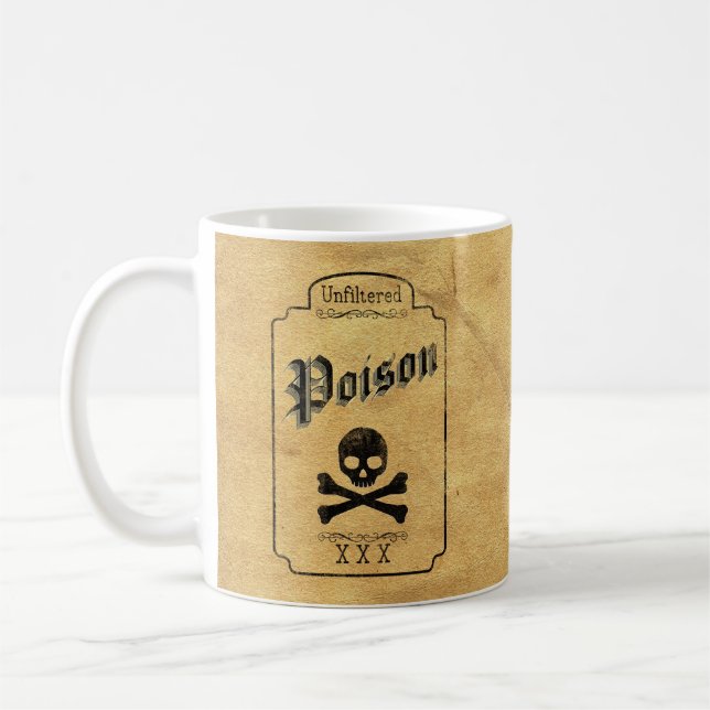 Taza De Café Veneno sin filtro - Humor gótico oscuro (Izquierda)