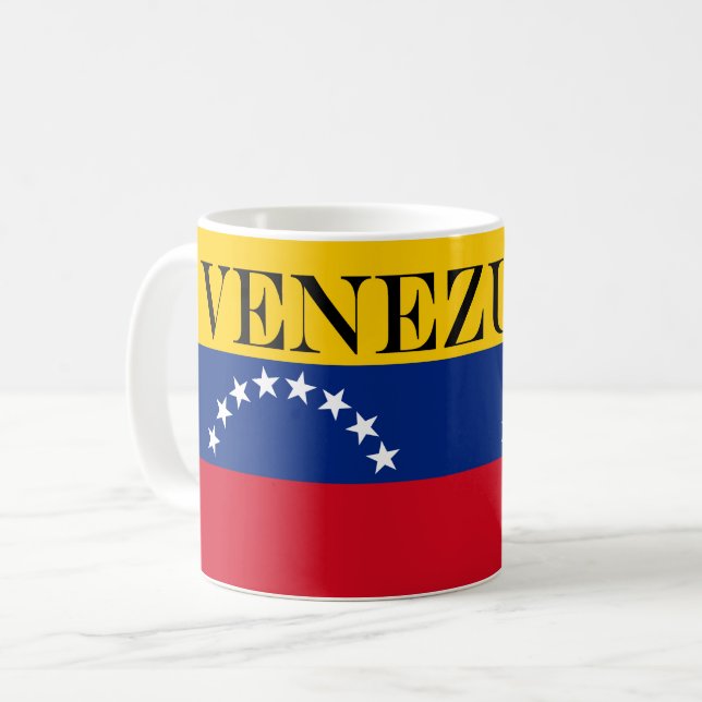 Taza De Café Venezuela enarbola patriotas venezolanos (Anverso izquierdo)