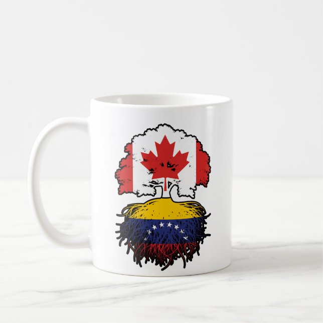 Taza De Café Venezuela: Raíces de árbol canadiense venezolano (Izquierda)