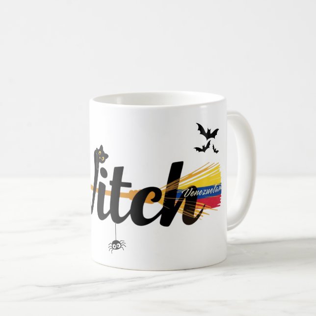 Taza De Café Venezuelan Witch Mug – Halloween Coffee Cup (Anverso derecho)
