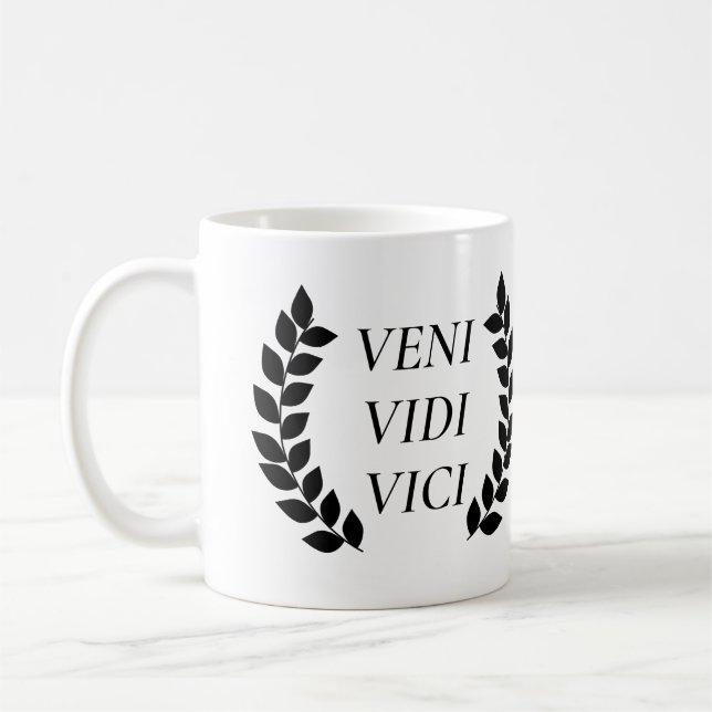 Taza De Café Veni Vidi Vici Vine Y Vi Que Me Conquistaban (Izquierda)