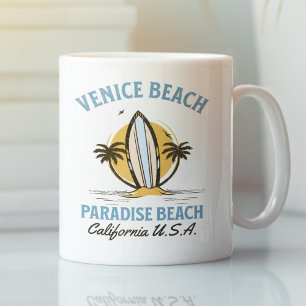 Taza De Café Venice Beach Skyline – LA Coastal Paradise