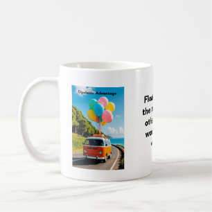 Taza De Café Ventaja disléxica - Campervan con globos