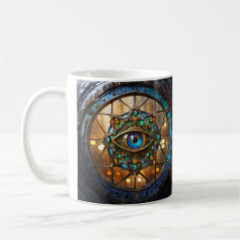 Taza De Café Ventana de ojo de buey rústica Tercer Ojo