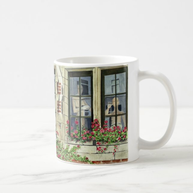 Taza De Café Ventana de tienda francesa (Derecha)