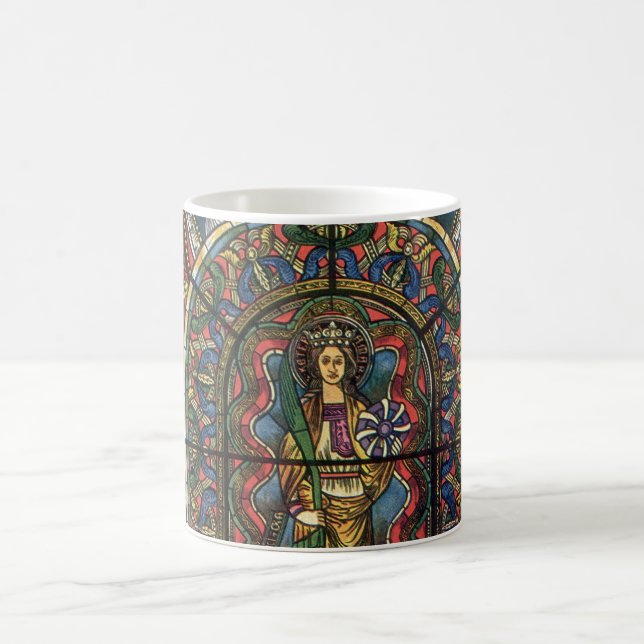 Taza De Café Ventana de vidrio templado de la iglesia, arquitec (Centro)