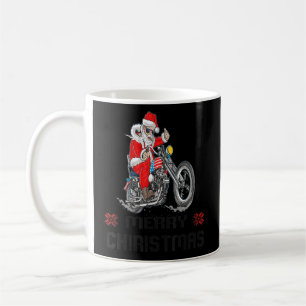 Taza De Café Ventilador de motocicleta Santa Feliz Navidad Navi