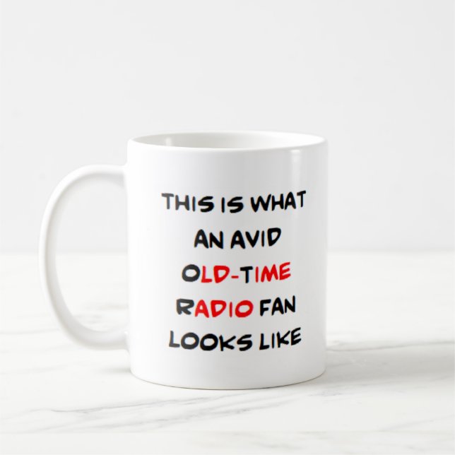 Taza De Café ventilador de radio antiguo, ávido (Izquierda)