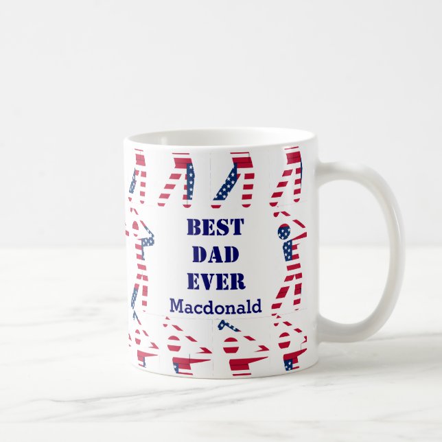 Taza De Café VENTILADOR DEL GOLF Mejor Papá Que Nunca Personali (Derecha)