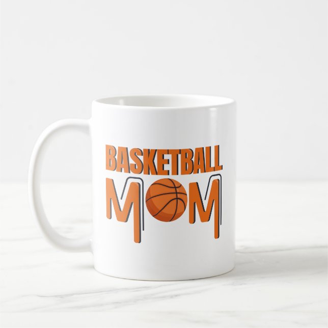 Taza De Café Ventilador Deportivo de Baloncesto Mamá Naranja (Izquierda)