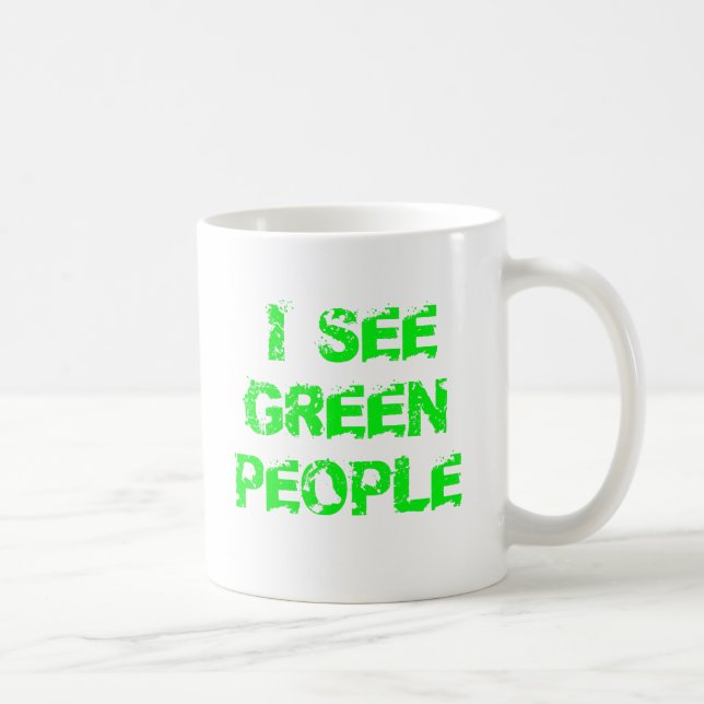 Taza De Café Veo gente verde Día de San Patricio (Derecha)