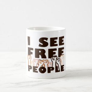 Taza De Café Veo personas libres