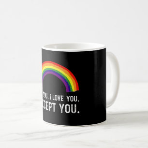 Taza De Café Veo Te Amo Te Acepto Camiseta Orgullo Gay LGBT