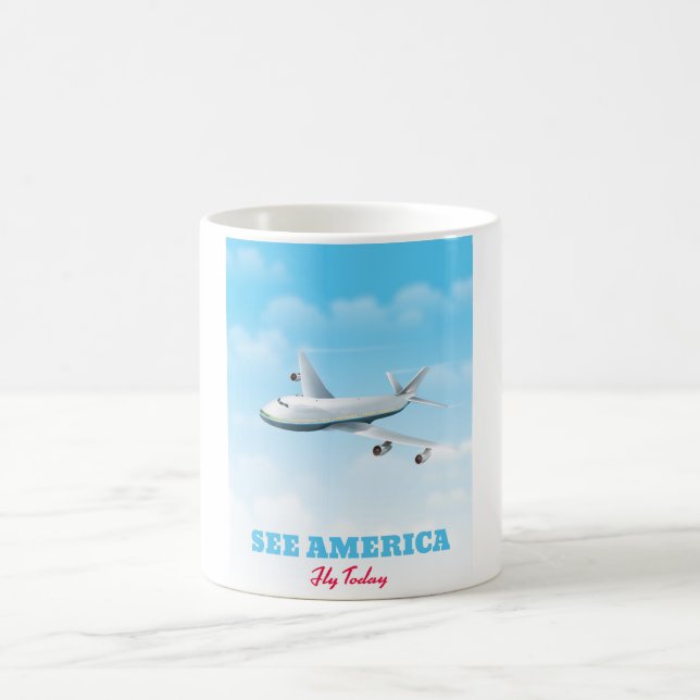 Taza De Café Ver América - ¡Volar hoy! (Centro)