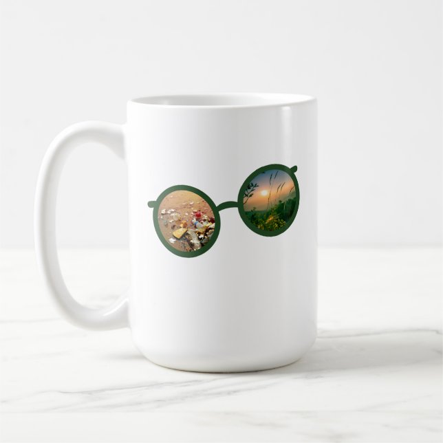 Taza De Café Ver Cambiar la naturaleza de los anteojos frente a (Izquierda)