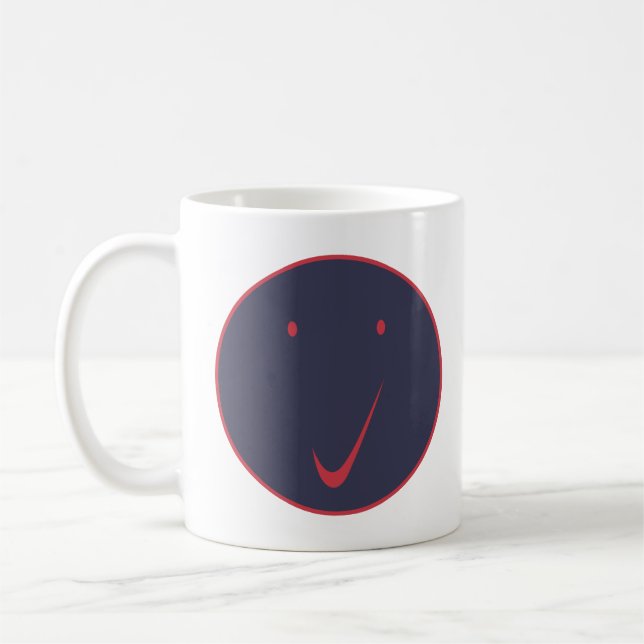 Taza De Café Ver cara - Marcado, Rojo/Azul. (Izquierda)