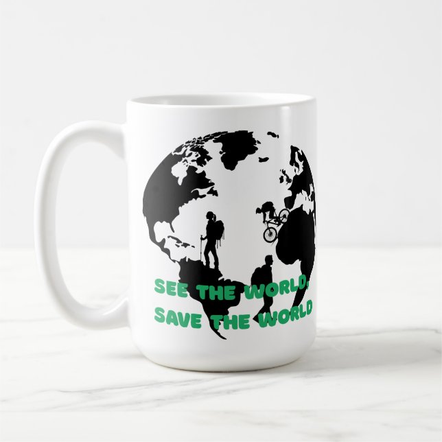 Taza De Café Ver el mundo Salven el ciclismo mundial (Izquierda)