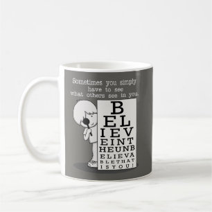 Taza De Café Ver es una gráfica de ojos creyentes