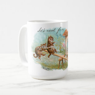 Taza De Café Ver Gatos en tierra de juego visto