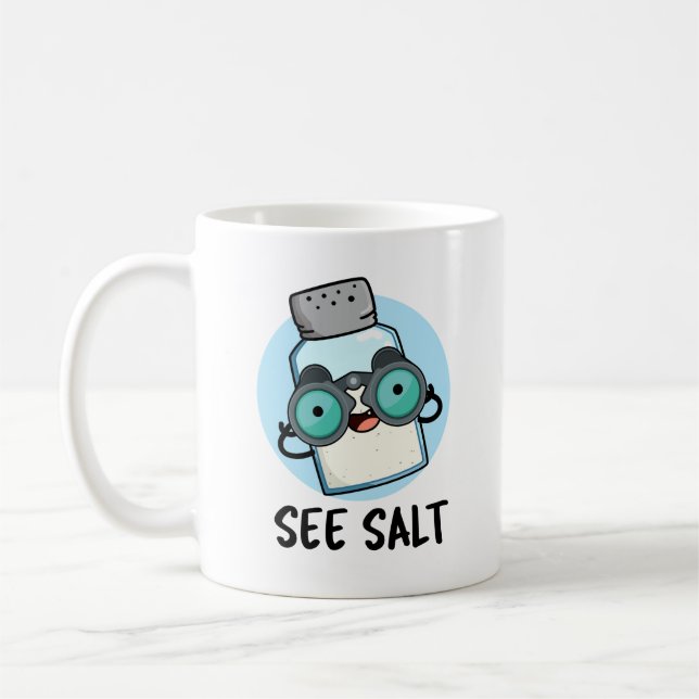 Taza De Café Ver Salt Funny Sea Salt Pun (Izquierda)