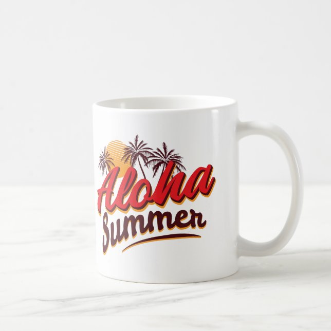 Taza De Café Verano Aloha (Derecha)