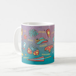 Taza De Café Verano Beach de dos tonos de café Mug